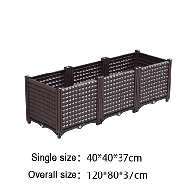 плантатор 40*40*37cm пластиковый квадратный кладет пластиковый легковес в коробку плантаторов Veg