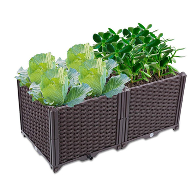 2pcs повысило коробки плантатора полипропилена пластиковые поднятые для предохранения от Солнца сада