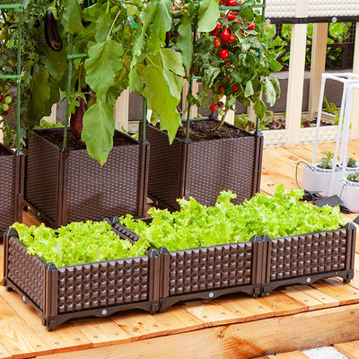 Автоматический моча пластиковый плантатор Veggie кладет коробку в коробку плантатора 48 дюймов пластиковую