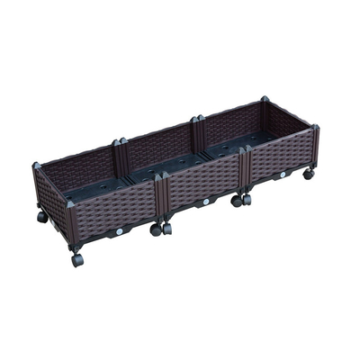 кровать сада сада травы 120cm*40cm*23cm пластиковым поднятая плантатором с рицинусами