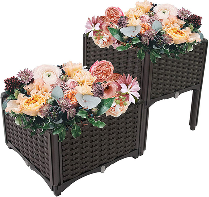 Hot sale nursery pots plastic Raised Garden Bed plastic Plant Container Box Plastic Flower Vegetable Planter Box