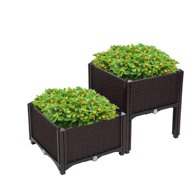Hot sale nursery pots plastic Raised Garden Bed plastic Plant Container Box Plastic Flower Vegetable Planter Box