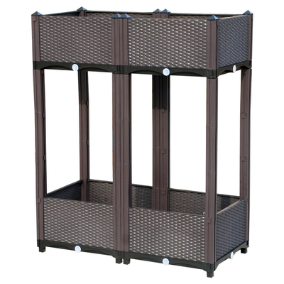 Разнослоистая пластиковая стоящая коробка 120*40*67cm плантатора для балкона